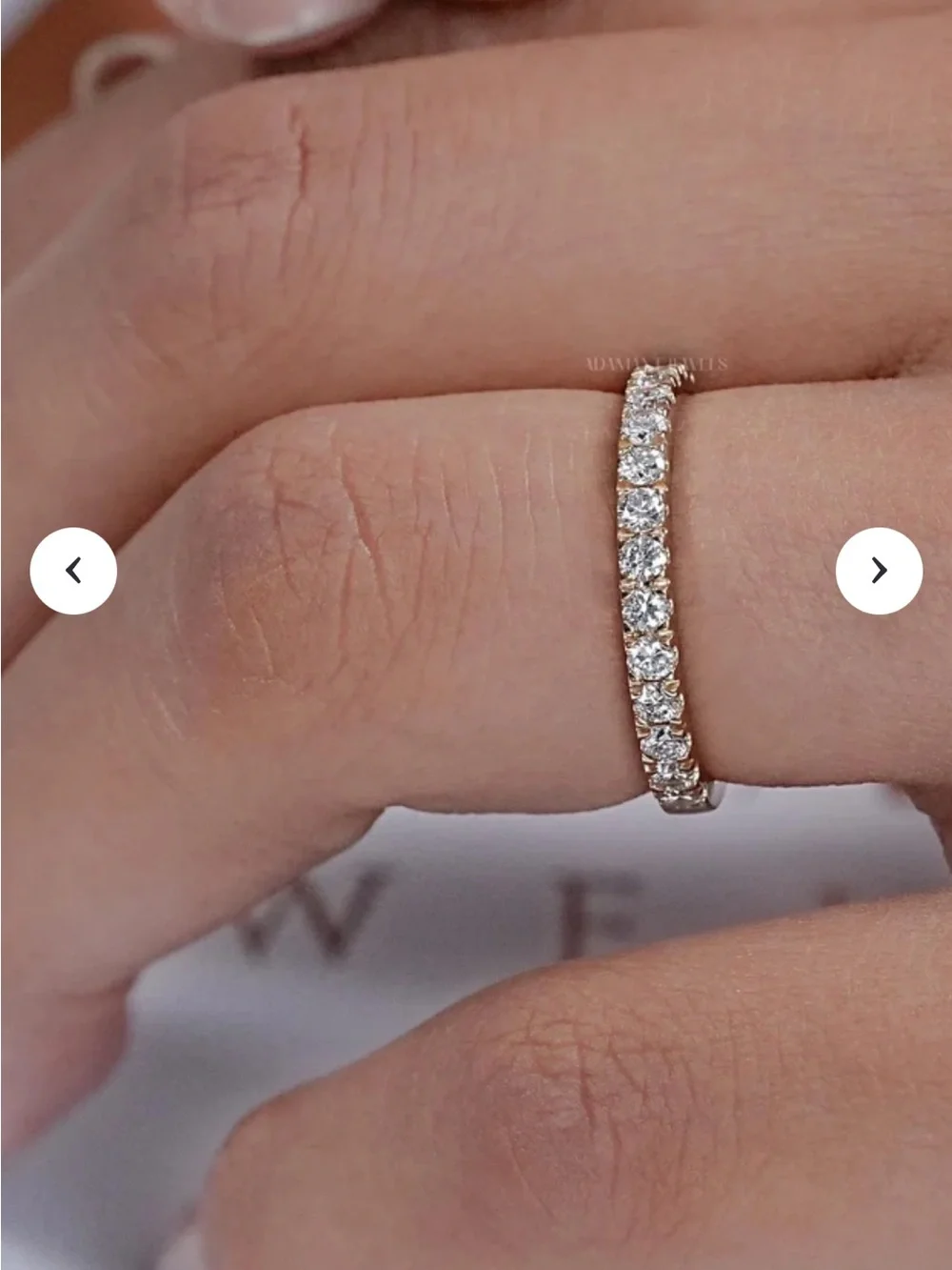 Classic Gold Diamond Eternity Band - Natural Round-Cut diamonds - 4 3/4